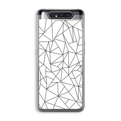Geometrische lijnen zwart: Samsung Galaxy A80 Transparant Hoesje