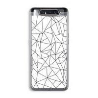 Geometrische lijnen zwart: Samsung Galaxy A80 Transparant Hoesje