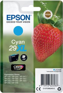 Epson inktcartridge 29X,L 450 pagina's, OEM C13T29924012, cyaan