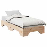 Bedframe zonder matras stapelbaar 90x190 cm massief hout