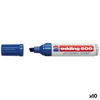 Permanente markeerstift Edding 500 Blauw (10 Stuks)