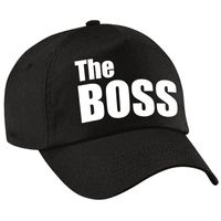 The Boss pet / cap zwart met witte letters heren