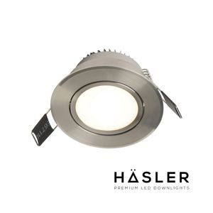 Häsler Inbouwspot Tordera Incl. Fase Aansnijding Dimbaar 8 cm 4 Watt Warm Wit RVS Set - Set 1 Spot