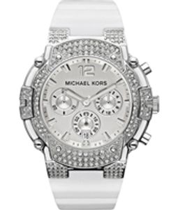 Horlogeband Michael Kors MK5509 Silicoon Wit 18mm