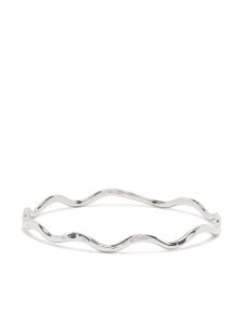 DOWER AND HALL bracelet jonc à fini martelé - Argent