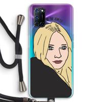 Ashley: Oppo A92 Transparant Hoesje met koord - thumbnail