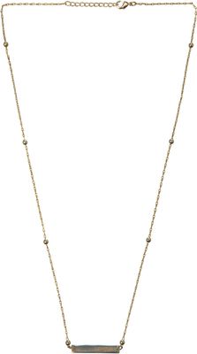 Necklace with quote plate gold