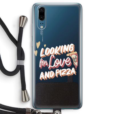 Pizza is the answer: Huawei P20 Transparant Hoesje met koord