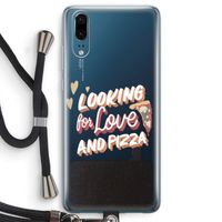 Pizza is the answer: Huawei P20 Transparant Hoesje met koord