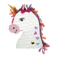 Pinata van papier - Eenhoorn/unicorn thema - 42 x 30 cm - Feestartikelen verjaardag