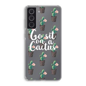 Cactus quote: Samsung Galaxy S21 FE Transparant Hoesje