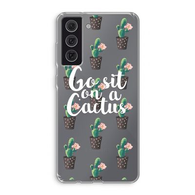 Cactus quote: Samsung Galaxy S21 FE Transparant Hoesje