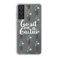 Cactus quote: Samsung Galaxy S21 FE Transparant Hoesje