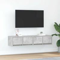 Tv-meubels 2 st 60x31x25,5 cm bewerkt hout betongrijs