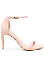 Stuart Weitzman sandales Nudistong 105 mm en daim - Tons neutres - thumbnail