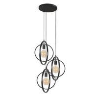 Hoyz - Hanglamp met 3 Lampen - Turn Around - Zwart - Industrieel