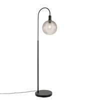 QAZQA Design vloerlamp zwart met smoke glas - Chico - thumbnail