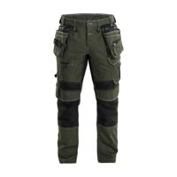Blåkläder X1900 werkbroek denim stretch herfstgroen/zwart maat 50 Blåkläder X1900 werkbroek denim stretch herfstgroen/zwart maat 50