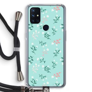 Small white flowers: OnePlus Nord N10 5G Transparant Hoesje met koord