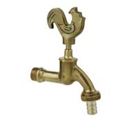 Kirchhoff Messing uitlaatklep met cock-look handgreep, blank gepolijst, 1/2"ET x 3/4"ET x 1/2"mondstuk - 986187348
