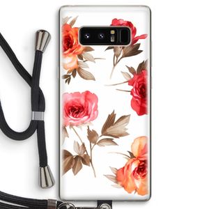 Roosjes: Samsung Galaxy Note 8 Transparant Hoesje met koord
