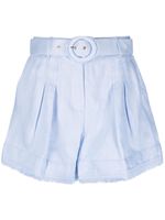 ZIMMERMANN short ceinturé à bords francs - Bleu