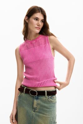 Gehaakt T-shirt - RED - XS