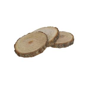 Set van 4x onderzetters voor glazen - D8 cm - hout