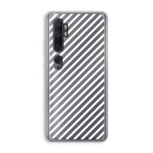 Strepen zwart-wit: Xiaomi Mi Note 10 Pro Transparant Hoesje