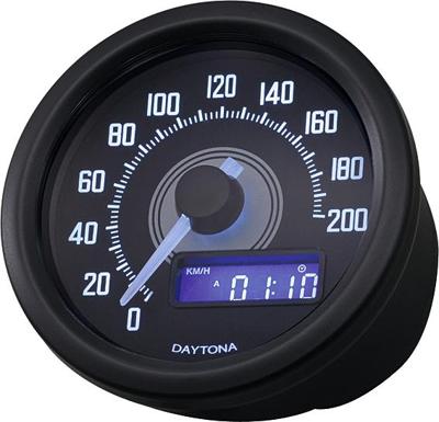 DAYTONA Speedometer velona dark,s led-white 200km/h