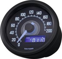 DAYTONA Speedometer velona dark,s led-white 200km/h