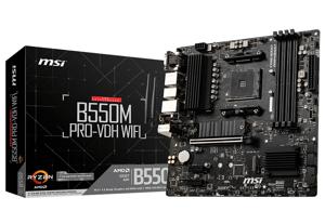 MSI B550M PRO-VDH WIFI Moederbord Socket AMD AM4 Vormfactor Micro-ATX Moederbord chipset AMD® B550