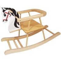 Houten Hobbelpaard Felicia met beugel - thumbnail