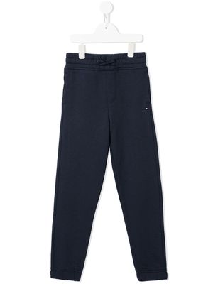 Tommy Hilfiger Junior pantalon de jogging à lien de resserrage - Bleu