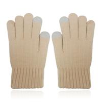 LGT JWLS Beige Gebreide Dameshandschoenen - Extra Warme Voering