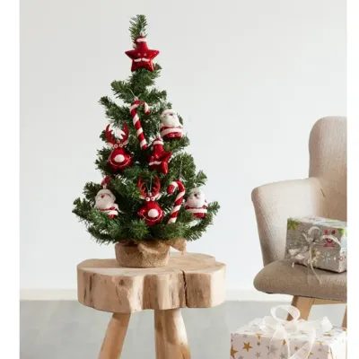 Mini Kerstboom Imperial 60 cm Hoog Groen Met Decoratie Versiering Ornamenten Everlands