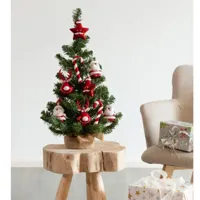 Mini Kerstboom Imperial 60 cm Hoog Groen Met Decoratie Versiering Ornamenten Everlands