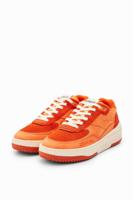 Chunky retro sneakers met patch - ORANGE - 38