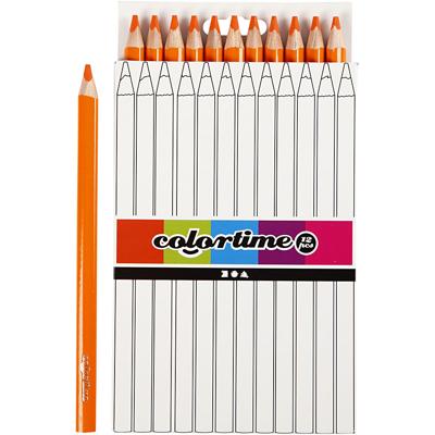 Creativ Company Driehoekige jumbo kleurpotloden - oranje, 12st.