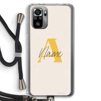 Amber Script: Xiaomi Redmi Note 10S Transparant Hoesje met koord