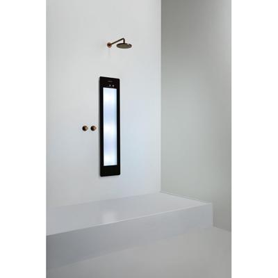 Sunshower Round Medium Plus infrarood + UV licht inbouw 140x33x10cm Black M0600-M0102