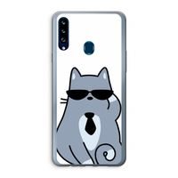 Cool cat: Samsung Galaxy A20s Transparant Hoesje