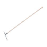 Tuinhark - verzinkt metaal - 14 tanden - 35 cm - inclusief steel 120 cm