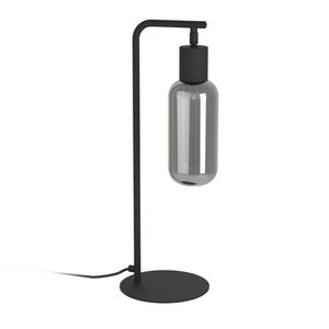 EGLO Majone tafellamp - E27 - Smoke glas - 50,5 cm - Zwart