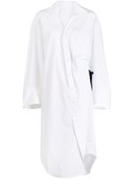 marina yee robe-chemise à design asymétrique - Blanc