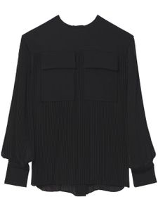 Proenza Schouler blouse plissée à manches longues - Noir