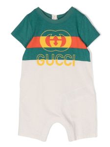 Gucci Kids pyjama à logo imprimé - Tons neutres