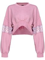 PINKO sweat crop à sequins - Rose