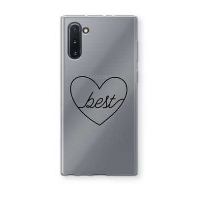 Best heart black: Samsung Galaxy Note 10 Transparant Hoesje