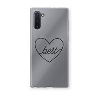 Best heart black: Samsung Galaxy Note 10 Transparant Hoesje